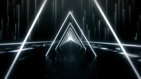 Neon Light Tunnel VJ Loop Stock Footage 281840920