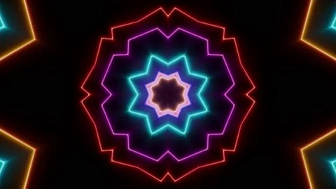 Neon Light VJ Loop Background Stock Footage 196908967