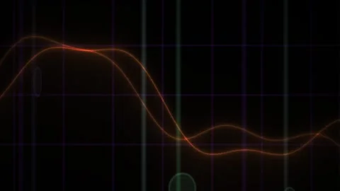 Neon Light Waveform Data Visualization Graph. Stock Footage 335114075