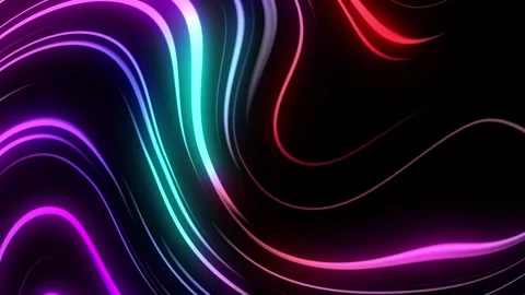 Neon Light Waves Background Animation. 스톡 동영상 332722860