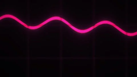 Neon light waves on black background. Stock Footage 334343334