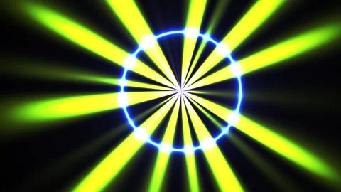 Neon Light Yellow Green Circle Effect. Stock Footage 340038027