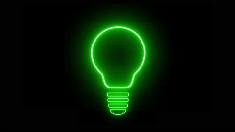 Neon lightbulb complete Video stock 169250016