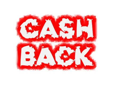 Neon lighting cashback text Stock Illustration