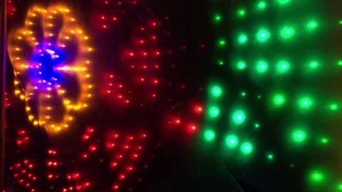 Neon lighting decoration Stock Footage 98768018