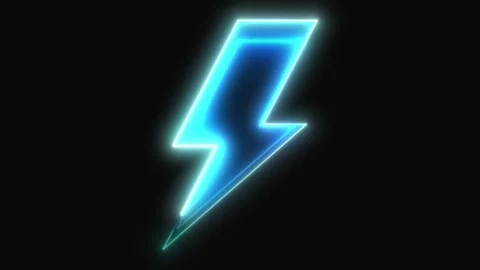 Neon lightning bolt Stock Footage 270245045