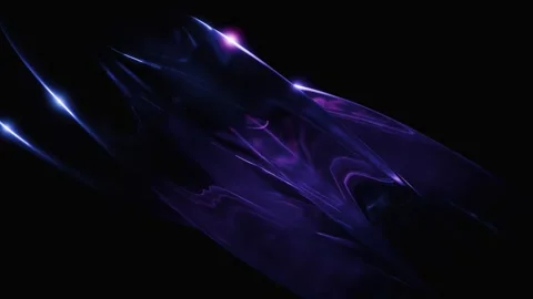 Neon lights 3d animation. Abstract shape background loop.  Stock Footage 309854406