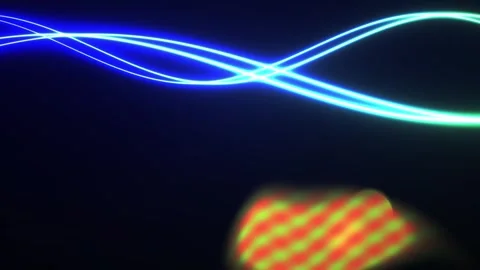 Neon lights and checkered patterns moving. Stock Footage 337516529