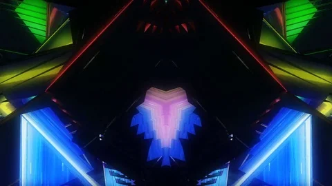 Neon Lights And Mirrors Video stock 79447808