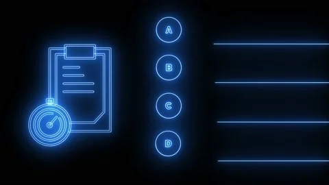 Neon lights animation drawing lines company time diar to do list marketing s Stock Footage 223969274