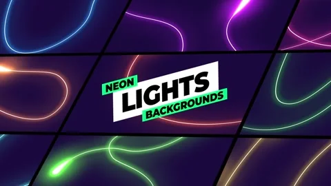 Neon Lights Backgrounds After Effects stock