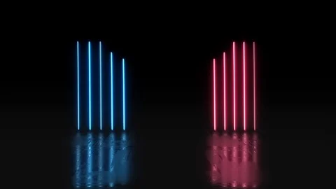 Neon Lights Bars Sign Serial Neon Lights 1-10 Stock Footage 119443083
