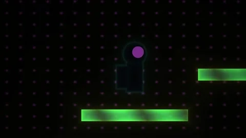 Neon lights on black background with purple circle. Stock Footage 337486046