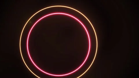 Neon lights in a circle pattern. Stock Footage 340038122