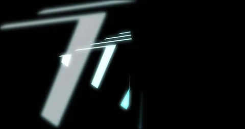 Neon lights cube a glowing futuristic design and technology pattern - 4K loop Stock Footage 121034448
