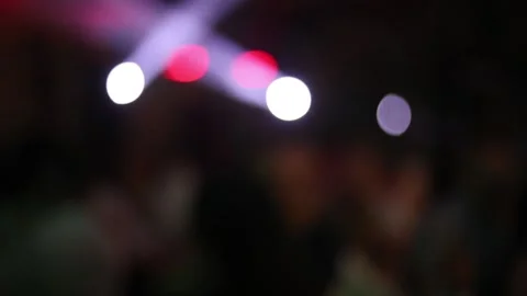 Neon lights on the dance floor. Blurry bokeh Stock Footage 157689407