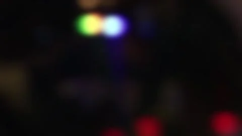 Neon lights on the dance floor. Blurry bokeh Stock Footage 157689429