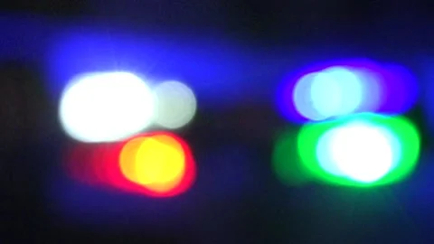 Neon lights on the dance floor. Blurry bokeh Stock Footage 157689456