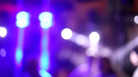Neon lights on the dance floor. Slow time. Stock Footage 158050228