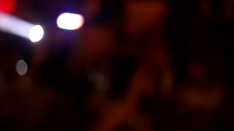Neon lights on the dance floor. Slow time. Stock Footage 158050231