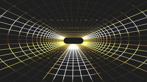 Neon lights grid net cyber retro tunnel graphics illustration background new Stock Illustration