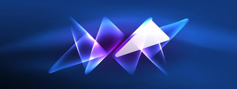 Neon lights hacking geometric background, virtual reality or artificial イラスト素材