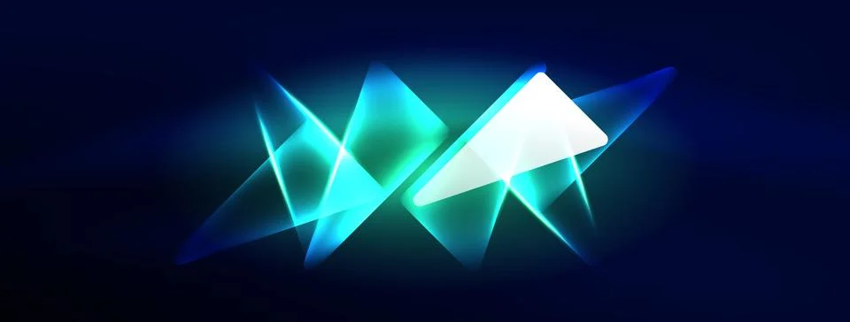 Neon lights hacking geometric background, virtual reality or artificial イラスト素材