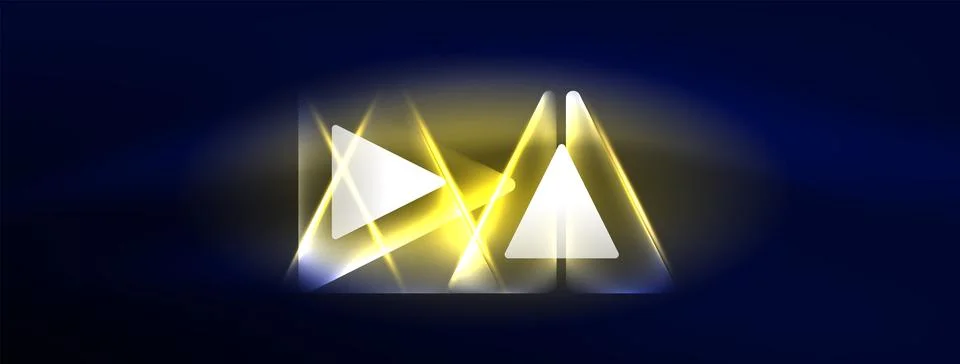 Neon lights hacking geometric background, virtual reality or artificial Stock Illustration