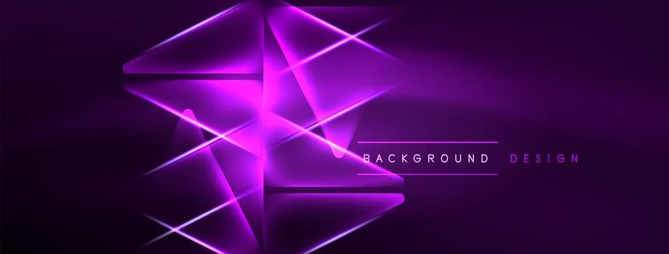Neon lights hacking geometric background, virtual reality or artificial イラスト素材