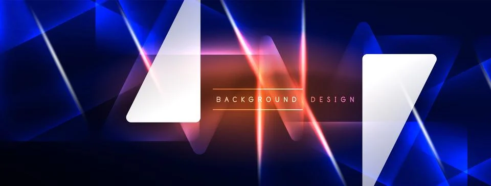 Neon lights hacking geometric background, virtual reality or artificial イラスト素材