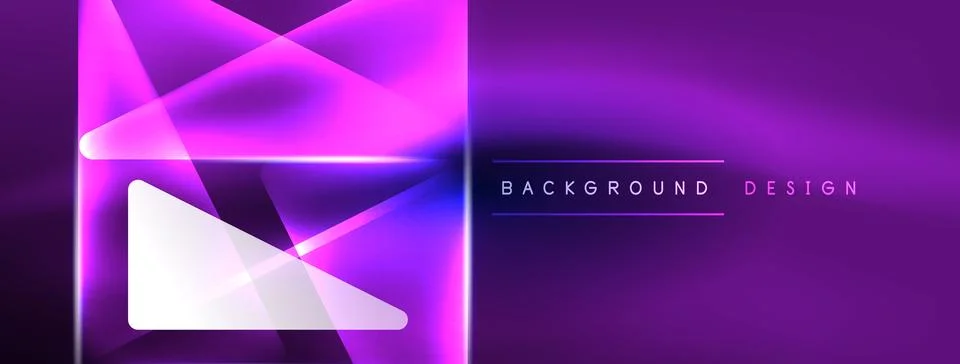 Neon lights hacking geometric background, virtual reality or artificial イラスト素材