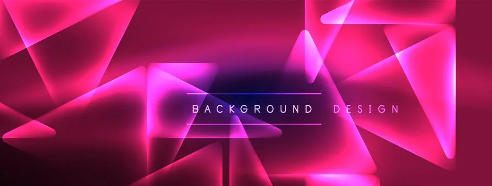 Neon lights hacking geometric background, virtual reality or artificial イラスト素材