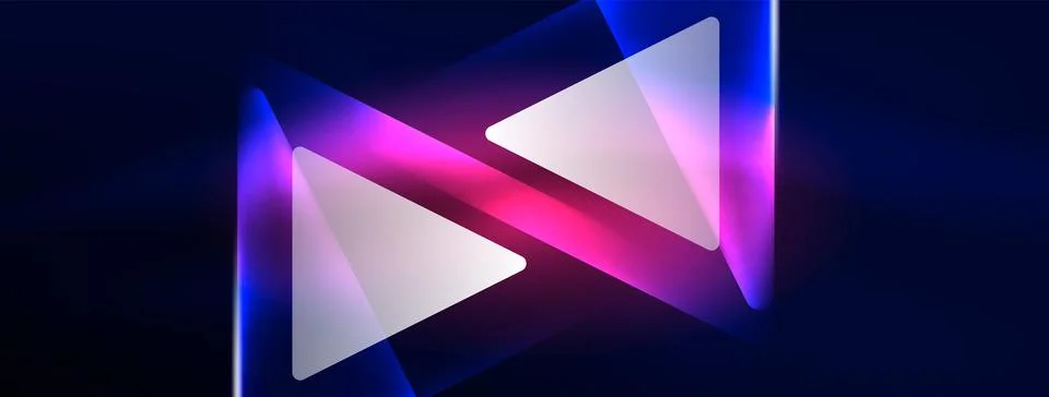 Neon lights hacking geometric background, virtual reality or artificial イラスト素材
