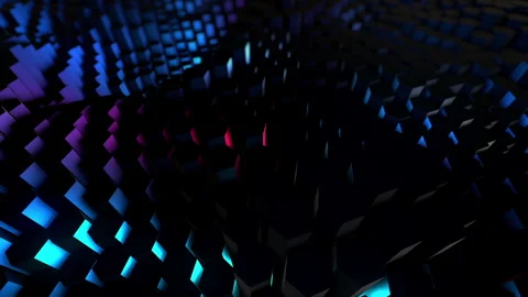 Neon Lights Hexagons Stock Footage 284710925