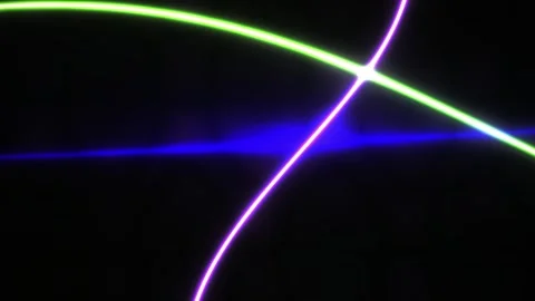 Neon lights intersecting in the dark. Stock Footage 335965367