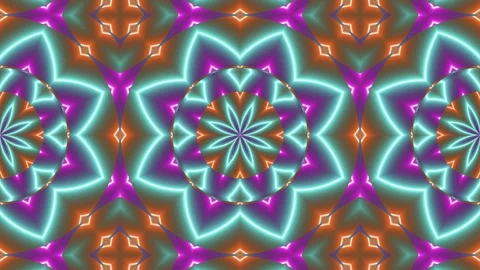 Neon lights kaleidoscope Stock Footage 280676608