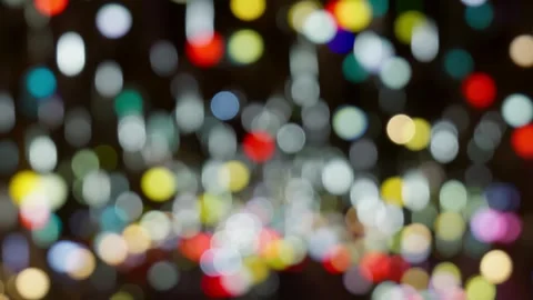 Neon lights keep flickering and moving at night. Stock Footage 329162975