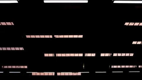 Neon lights at LRT stations. suitable for background. minimalist photo concep Stock Photos