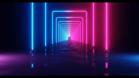 Neon Lights Modern Animated Loop Background Stock Footage 267821153