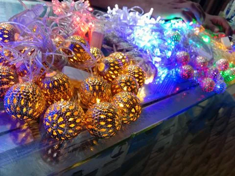 Neon lights of multiple colored Foto stock