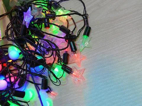 Neon lights of multiple colored Foto stock