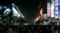 Neon Lights by night, Famous Shopping Silver Street in Beijing, China, Shoppers HD Footage