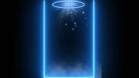 Neon lights smoky effect particles are falling Video stock 162557154