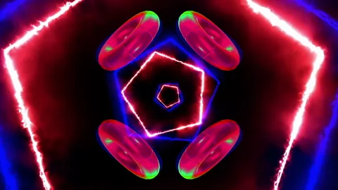 Neon Lights Visualizer Loop Stock Footage 284610599