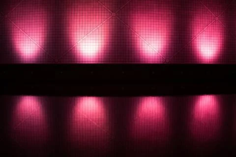 Neon lights on wall 스톡 사진