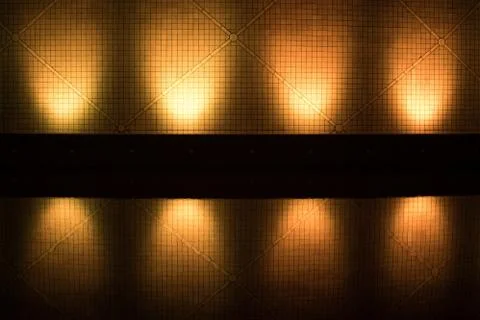 Neon lights on wall Stock Photos