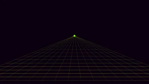 Neon lime 3d grid for perspective tunnel visuals. Professional psychedelic 스톡 동영상 342624215