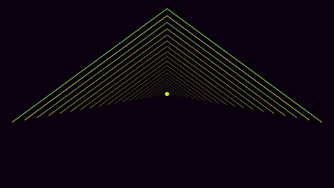 Neon lime chevron tunnel for speed lines visuals. Professional psychedelic 스톡 동영상 342624136