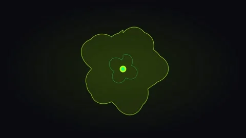 Neon lime circle waveform for radial wave visuals. Professional music motion Видео 342623620