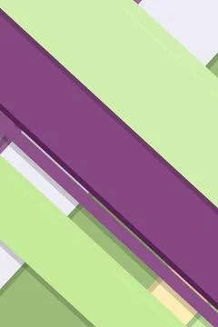Neon lime green, mint, and purple geometric blocks align in a diagonal pers.. Stock Illustration